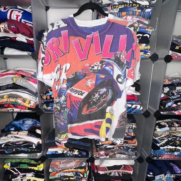 1990's Alex Crivillé Honda Moto GP AOP Rare - XL 24x26 - Picture 1 of 5
